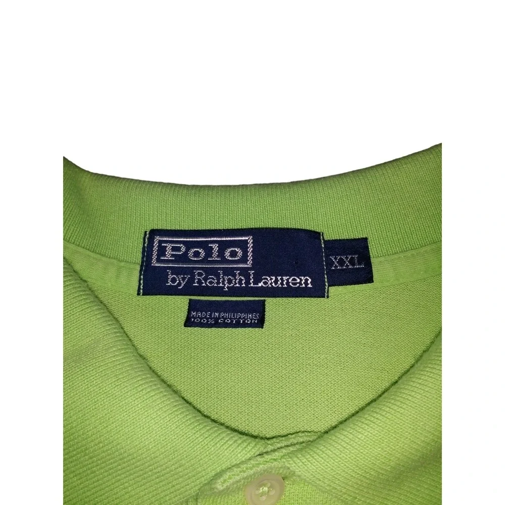 Polo Ralph Lauren Shirt Mens XXL Lime Green Short Sleeve Casual Preppy Golf Pony